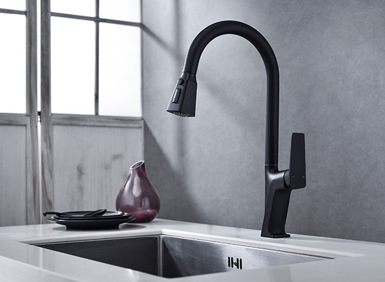 Kaiping Manufacturer Single Lever Pull Down Kitchen Mixer Faucet Retractable