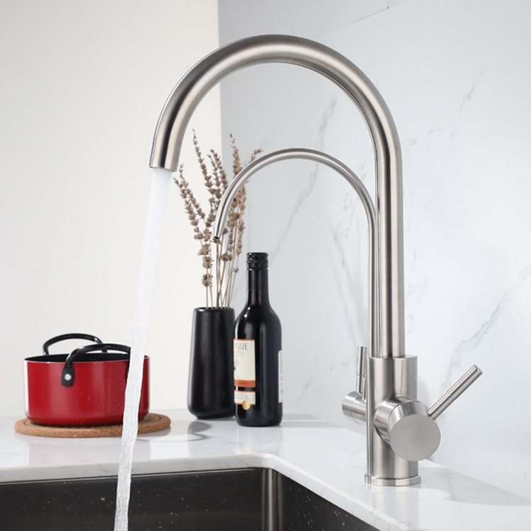 Three functions two taps 3-way faucet kitchen sink mixer tap pure water RO kitchen faucet