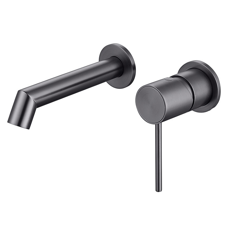 Built in Wall Concealed Bathroom Sink Faucet Wall Mount Hand Wash Basin Mixer Faucet