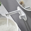 White In Wall Mounted Concealed Bathroom Digital Basin Faucet Mixer Tap