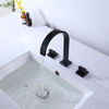 High-Arc 3 Hole 2 Handle Widespread Bathroom Lavatory Faucet Tap