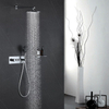 Thermostatic 3 Way Wall Mounted Concealed Chrome Shower System Set with Rough-in Valve