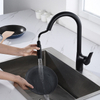 Single Hole Single Handle Black Kitchen Faucets Pull Down