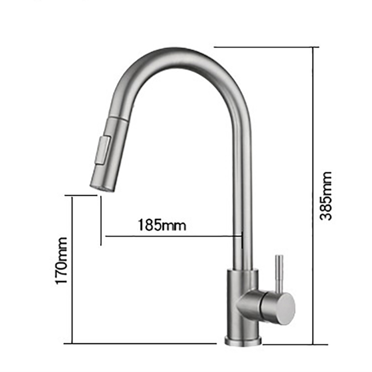 Deck-mounted Single Handle Smart Sensor Touchless Kitchen Faucet with Pull Down Sprayer