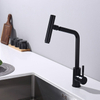 Single Handle 304 Stainless Steel Black Kitchen Sink Faucet with Pull Out Sprayer