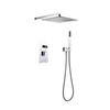 High Quality Chrome Hot and Cold In Wall Mounted Concealed Rain Shower Mixer Set