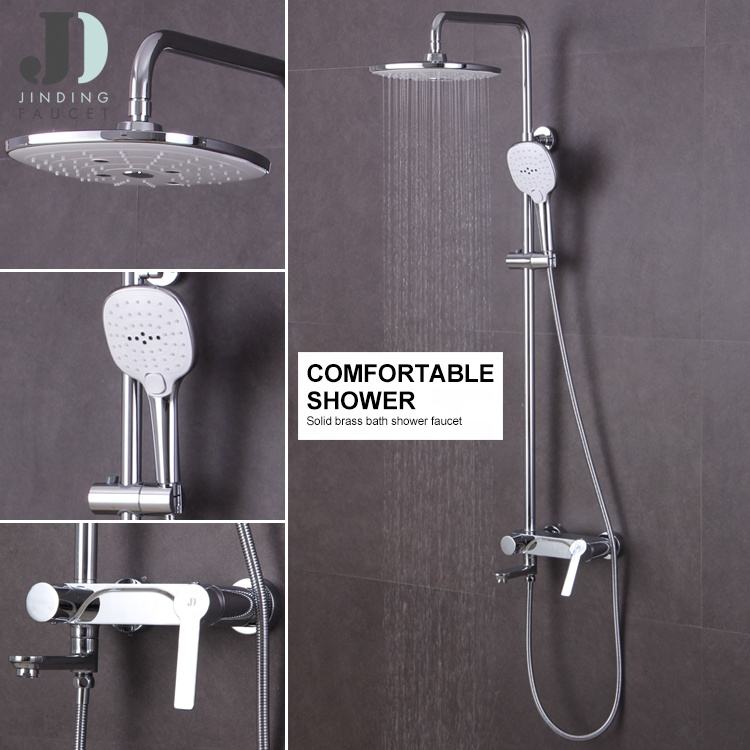 Kaiping Quality Brass Wall Mounted Bathroom Shower Faucet Set With Hand Shower