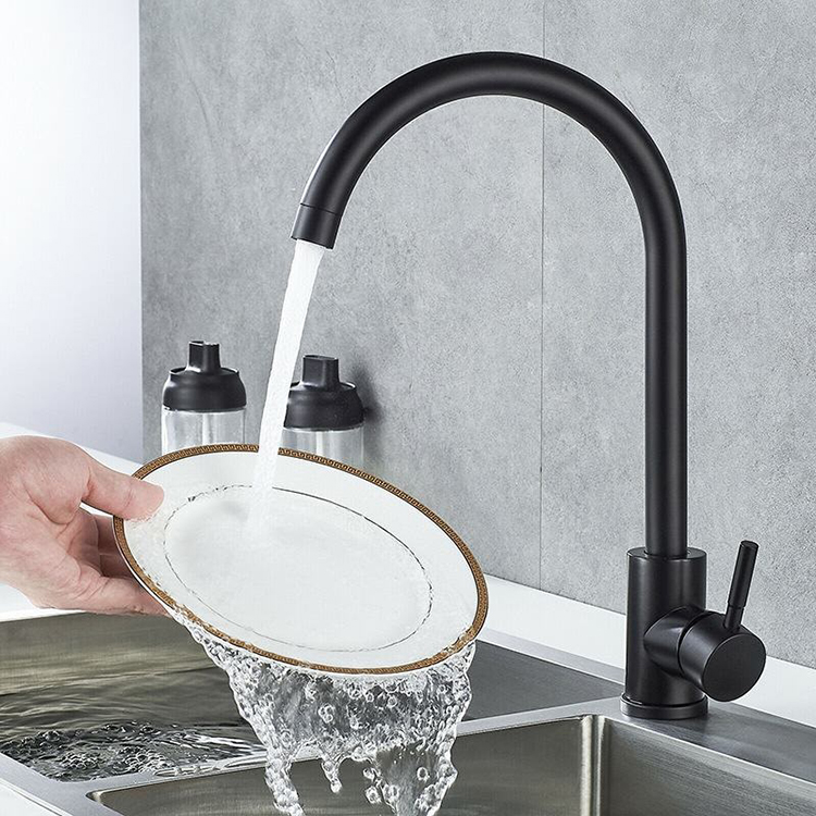 Single Lever Single Cold 304 Stainless Steel Kitchen Sink Faucet Mixer
