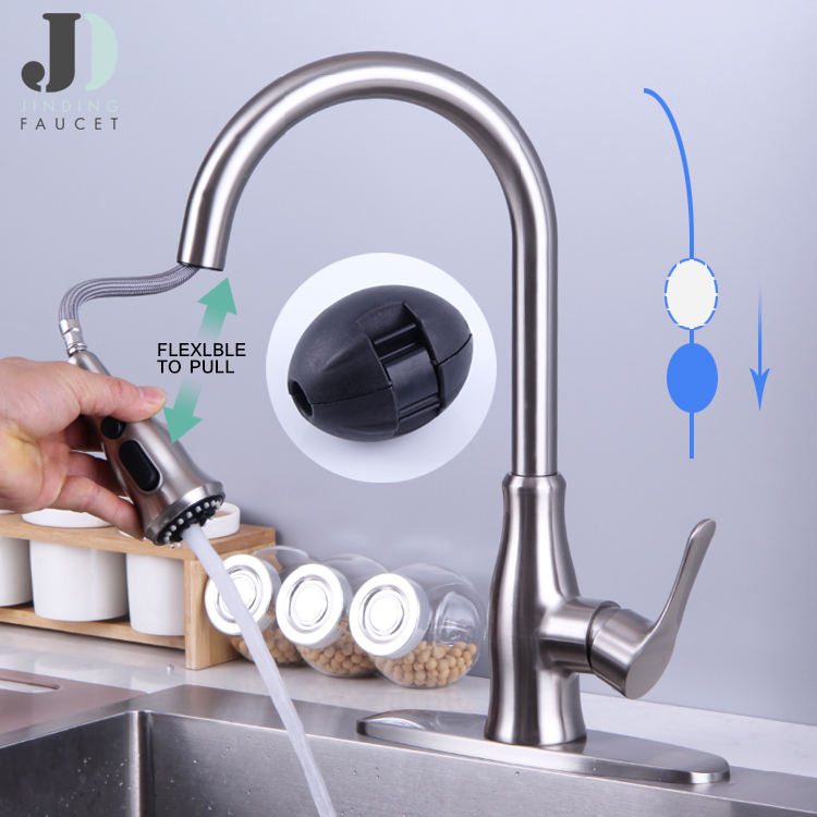 Two Ways Stainless Steel Kitchen Sink Faucet Pull Out