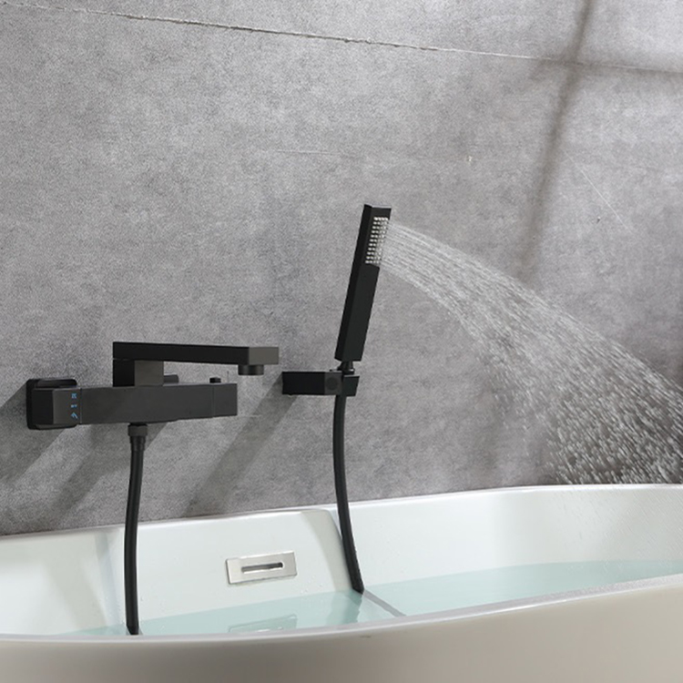 Wall-Mounted Bathtub Mixer Faucet Thermostatic Tub Filler