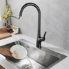 Deck Mounted Single Lever Kitchen Sink Mixer Faucet Pull Down