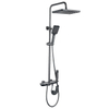 Gun Metal Grey 4 Function Way Thermostatic Digital Shower System Mixer Set 4 Way