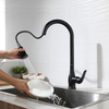 Deck Mounted Stainless Steel Water Tap Kitchen Faucets with Pull Down Sprayer