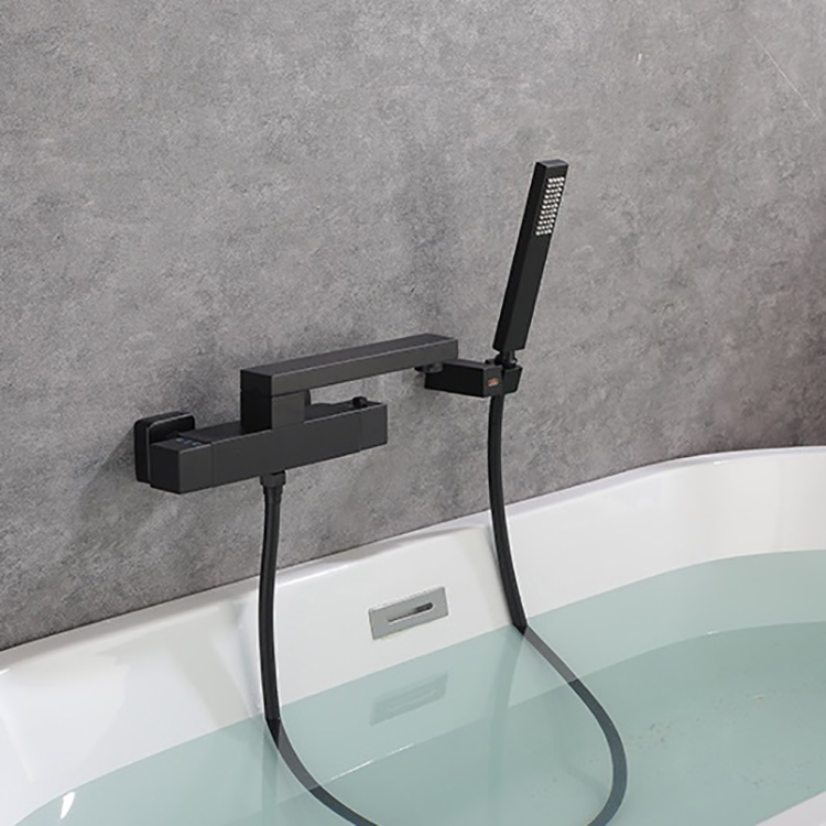 Wall-Mounted Bathtub Mixer Faucet Thermostatic Tub Filler