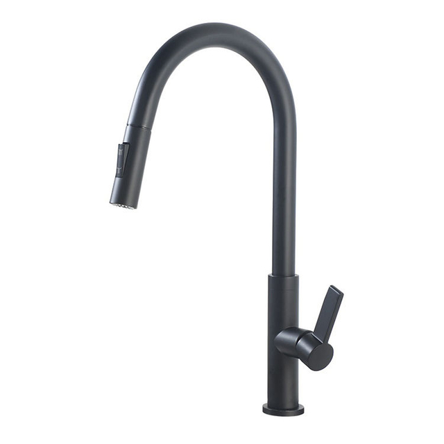 Brass Black Tap Faucet Kitchen Pull Down