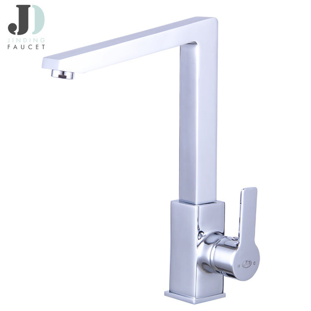 High Quality Single Handle Hot and Cold Water Chrome Brass Kitchen Sink Faucet