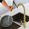 Brass Pull Out Pull Down Kitchen Sink Faucets Mixer Tap