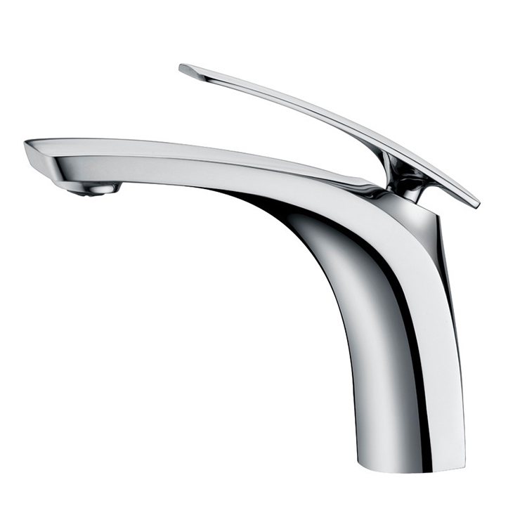 Brass Deck Mounted Single Hole Single Handle Lavatory Gold Hot Cold Water Wash Basin Taps Faucet