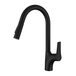 Single Hole Single Handle Black Kitchen Faucets Pull Down