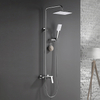 Brass 3 Way Exposed Wall Mounted Bathroom Rain Shower Mixer Set