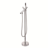 Chrome Floor Mounted Freestanding Bathroom Bathtub Filler Faucet Mixer