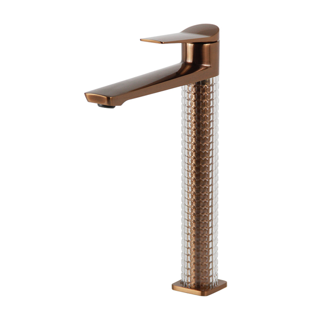 Manufacturer Deck Mount One Hole Single Lever Bathroom Vessel Sink Faucets in Copper