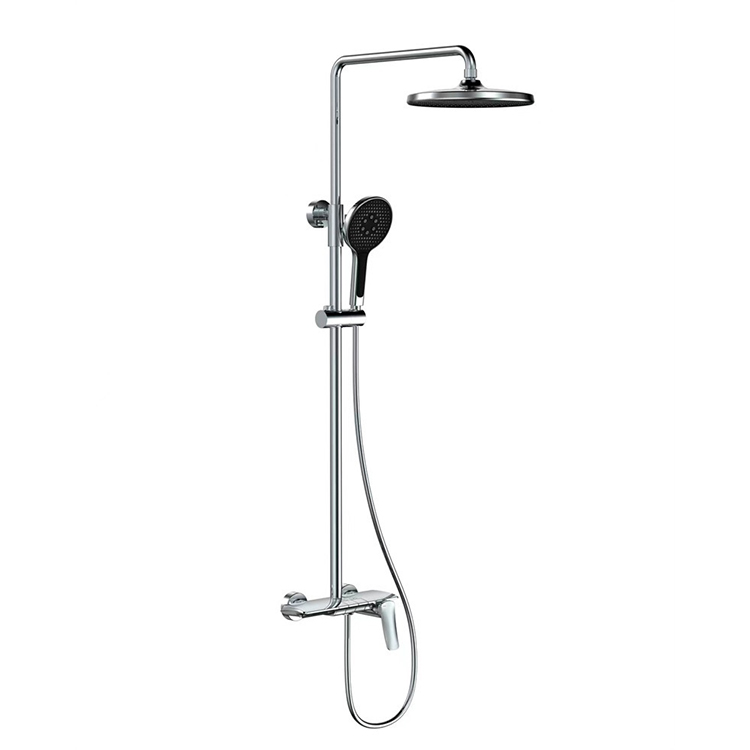 Wall Mounted Exposed Pipe Shower System Set for Bathroom