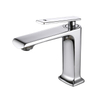 Brass Deck Mounted Single Lever Saqre Basin Vanity Faucets for Bathroom