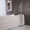 Chrome Floor Mounted Freestanding Bathroom Bathtub Filler Faucet Mixer