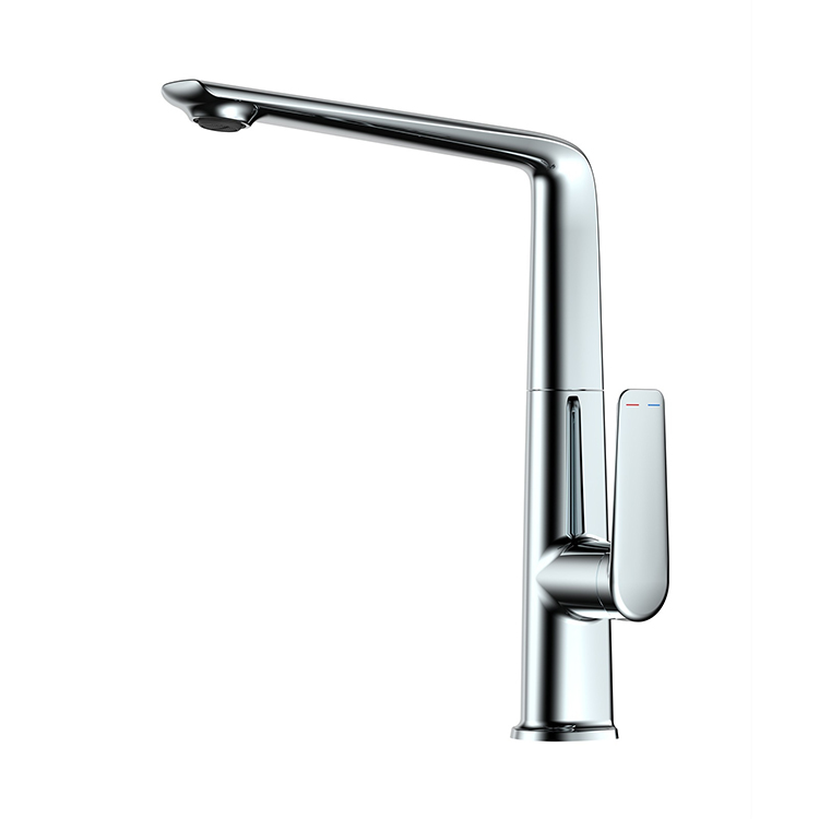 Deck Mounted Single Hole Brass Kitchen Faucet