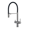 Deck Mounted Two Lever 3 Way Flexible Kitchen Tap Faucet with Water Filter