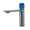 Brass Basin Pillar Taps Crystal Handle Vanity Faucet for Bathroom