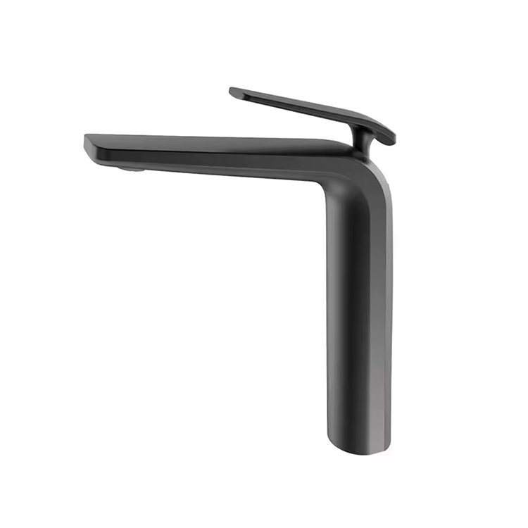 Deck Mounted Single Lever Hot and Cold Tall Bathroom Vessel Sink Faucets