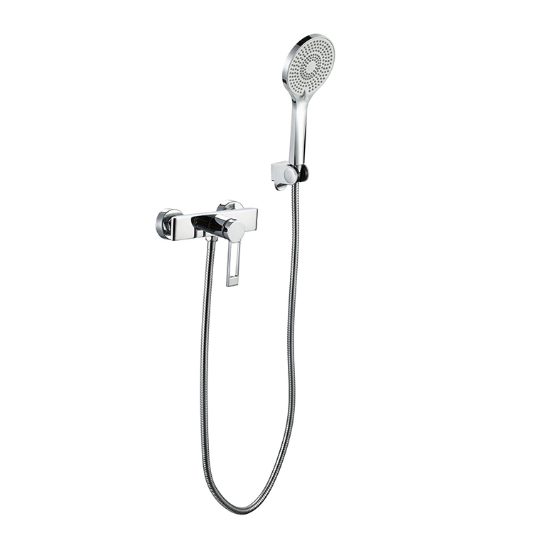 Wall Mounted Tub Filler Faucet with Built-in Diverter and Handshower