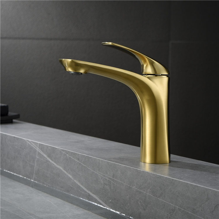 Deck Mounted Single Hole Bathroom Hand Wash Basin Mixer Faucets