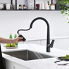 Deck Mounted Brass Chrome RO Pure Drinking Water Kitchen Faucet with Pull Down Sprayer