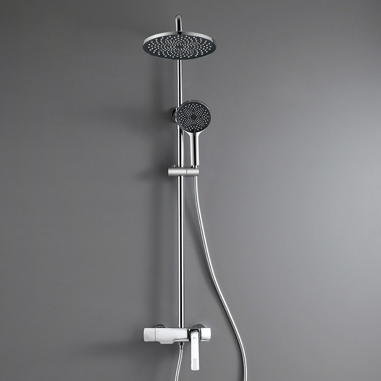 Chrome Surface Finished Three Function Wall Mounted Rainfall Shower Set System