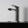 PVD Gun Grey Brass Single Hole Single Lever Hot and Cold Bathroom Basin Sink Faucet Tap Mixer