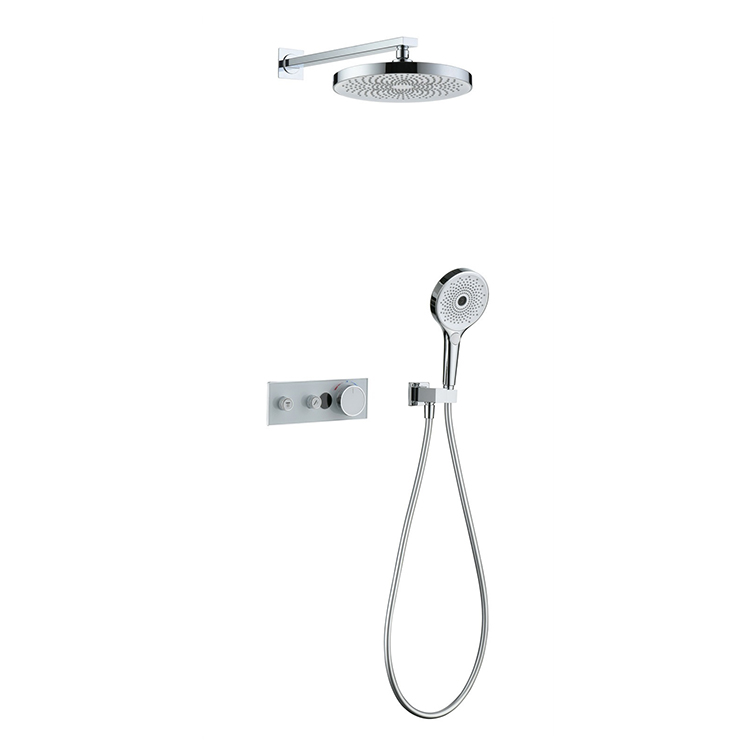 Thermostatic Round Head and Hand Shower Kit Set