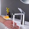 Deck Mounted Single Handle Brass Chrome Sliver Bathroom Basin Faucet Mixer Tap