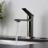 PVD Gun Grey Brass Single Hole Single Lever Hot and Cold Bathroom Basin Sink Faucet Tap Mixer