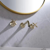 Wall Mounted Brushed Gold Bathroom Concealed Mixer Split Basin Sink Faucet