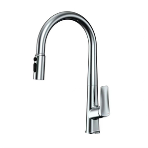 Deck Mounted Brass Chrome RO Pure Drinking Water Kitchen Faucet with Pull Down Sprayer