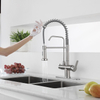 Stainless Steel Three Function Pure Water Kitchen Faucet with Sensor