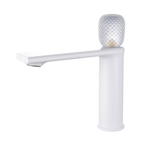 Brass Basin Pillar Taps Crystal Handle Vanity Faucet for Bathroom