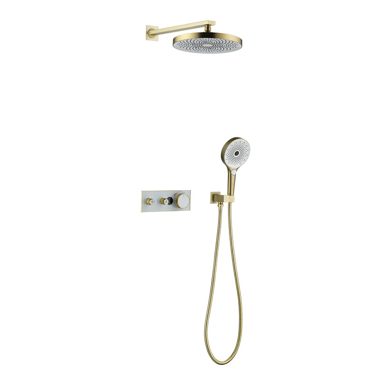 Thermostatic Round Head and Hand Shower Kit Set
