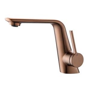 Factory Deck Mounted Single Handle Bathroom Rose Gold Basin Sink Faucets Mixer Tap