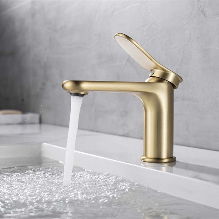 Brass Deck Mounted Single Hole Single Handle Bathroom Basin Sink Faucets