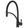 Single Hole Deck Mounted Brass Chrome Black Silicon Flexible Hose Kitchen Sink Faucet Tap
