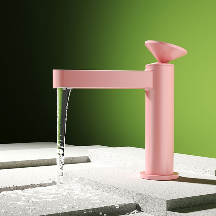Deck Mounted Single Hole Hot and Cold Piano Brass Basin Mixer Faucet for Bathroom